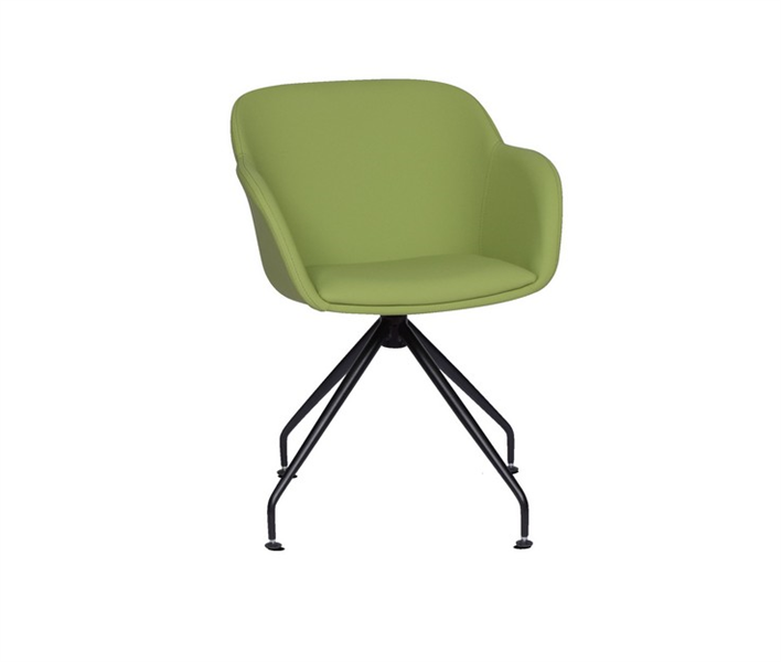 כיסא אורח מסתובב Sheli - דמוי עור ירוק